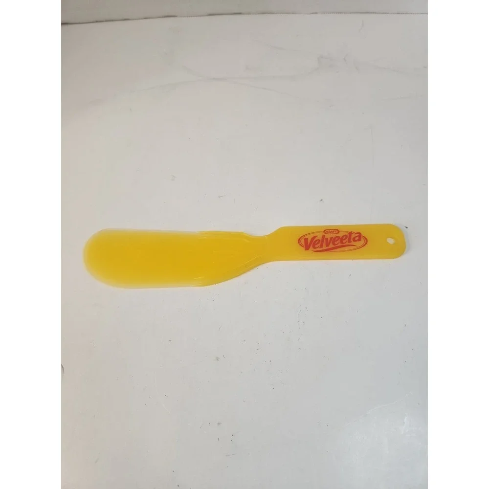 Vintage 1980s Kraft Velveeta Cheese Spreader Knife Slicer Promo Plastic Yellow